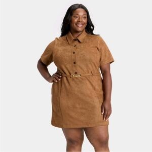 Ava & Viv Tan Suede Dress with Belt